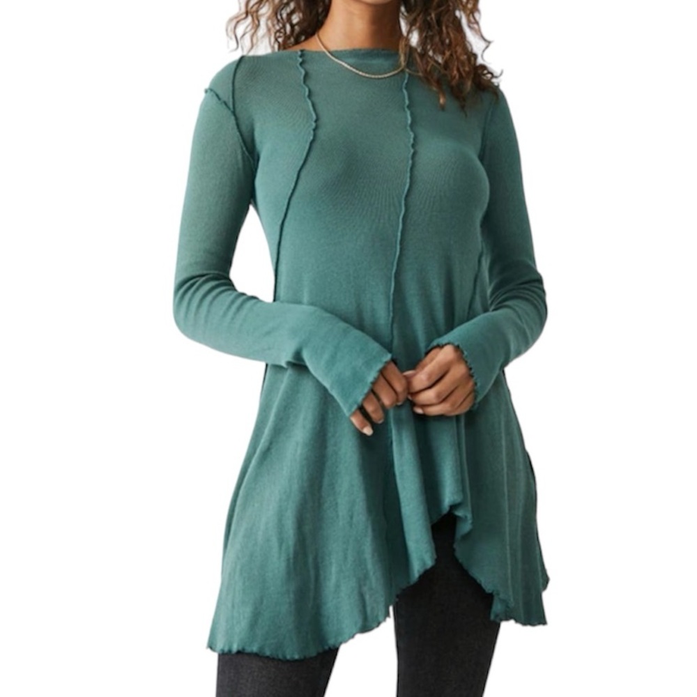 Teal Long Sleeve Women's Top